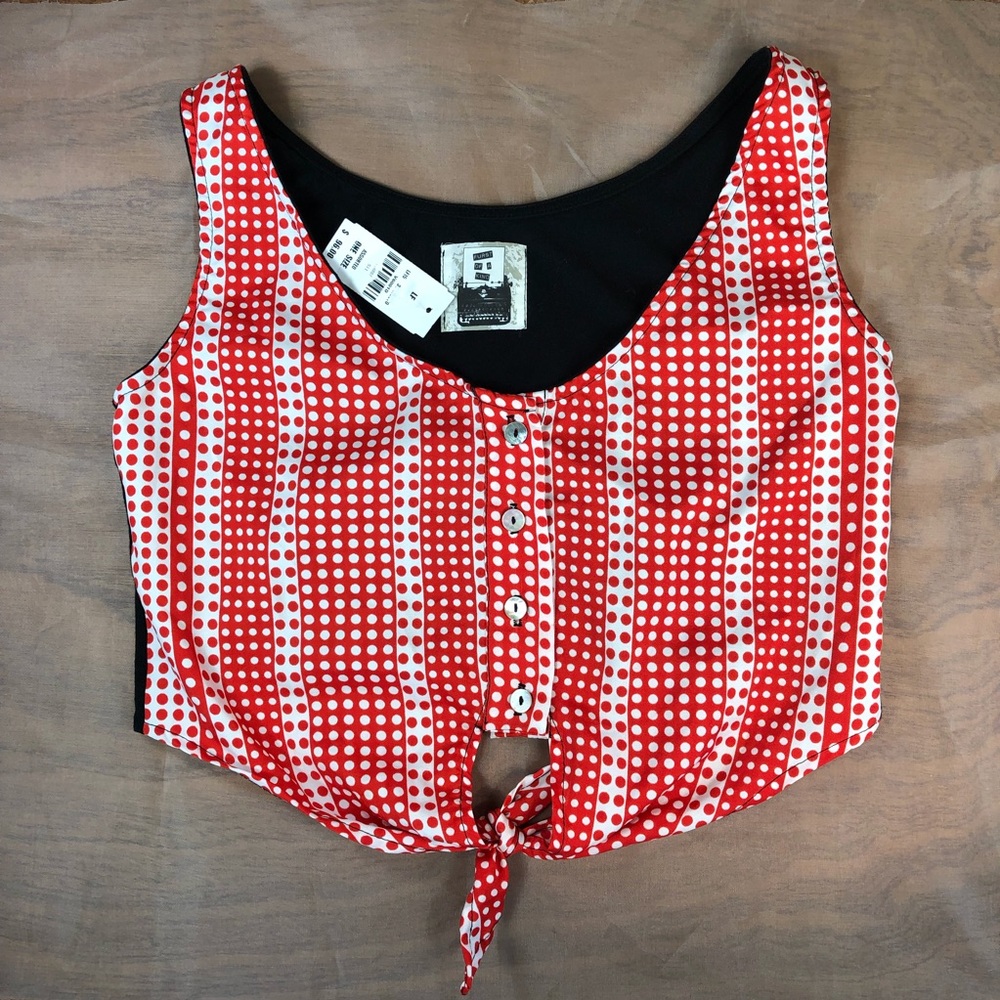 LF Furst Of A Kind Reworked Vintage Crop Top NWT